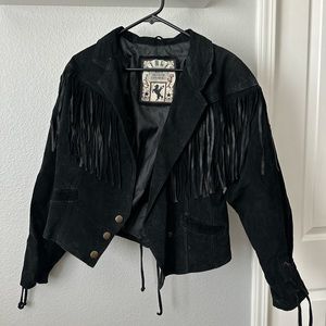 Black fringe jacket